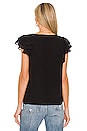 view 3 of 4 Ruffle Sleeve Blouse in Black