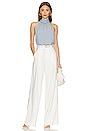 view 4 of 5 Tie Back Halter Top in Dusty Blue