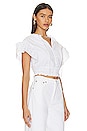 view 2 of 4 Button Front Top in Ultra White