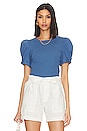 view 1 of 4 Puff Sleeve Tee in Capri Blue