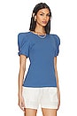 view 2 of 4 Puff Sleeve Tee in Capri Blue