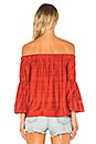 view 3 of 4 Off Shoulder Bell Sleeve Blouse in Dark Rust