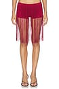 view 1 of 6 Long Fringe Hot Pants Red in Red