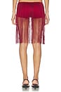 view 4 of 6 Long Fringe Hot Pants Red in Red