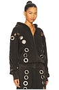 view 2 of 4 Eyelet Tracksuit Top in Brown