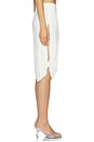 view 3 of 6 White Twist Capri in White