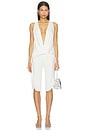 view 5 of 6 White Twist Capri in White
