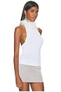 view 2 of 4 White Feather Choker Tank in White