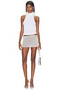 view 4 of 4 White Feather Choker Tank in White