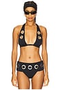 view 1 of 4 Eyelet Bikini Top in Black