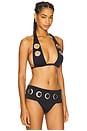view 2 of 4 Eyelet Bikini Top in Black