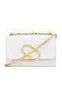 view 1 of 6 Alix Chain Clutch Embossed Croc Bag in Antique White