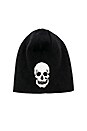 view 2 of 2 Brigit Skull Beanie in Black & Cream