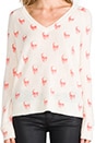 view 4 of 5 Skull Cashmere Jack Skull Sweater in Ivory & Salmon