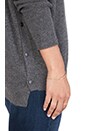 view 6 of 6 Luther Side Button Tunic in Charcoal & Woodrose