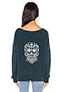 view 4 of 5 Kateryna Sweater in Kelp & Chalk Skull