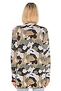 view 4 of 5 Camo Cardigan in Light Heather Grey & Camo
