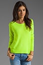 view 1 of 3 Charlie Nautical Neon Cashmere Sweater in Lime