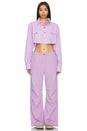view 4 of 4 Stefy Crop Jacket in Lilac