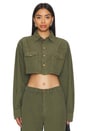view 1 of 4 Stefy Crop Jacket in Military Green