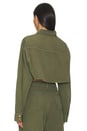 view 3 of 4 Stefy Crop Jacket in Military Green