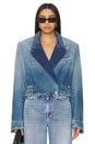 view 1 of 4 Mary Crop Jacket in Blue Shades