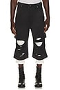 view 1 of 5 Ripped Bermuda Shorts in Black