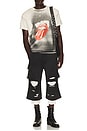 view 4 of 5 Ripped Bermuda Shorts in Black