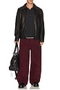 view 4 of 6 Daddy Corduroy Leather Trouser in Pigeon Blood