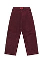 view 5 of 6 Daddy Corduroy Leather Trouser in Pigeon Blood
