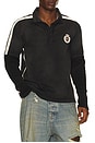 view 1 of 5 Academy Polo Double Sleeve Thermal in Vintage Black