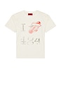view 4 of 4 I Love 424 Tongue Tee in Salt White