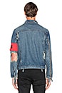 view 4 of 5 Distressed Denim Jacket in Washed Blue