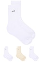 view 1 of 3 The 3 Pack Socks in White & Cream
