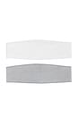 view 1 of 2 The Contour Headband in White & Heather Grey