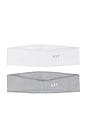 view 2 of 2 The Contour Headband in White & Heather Grey