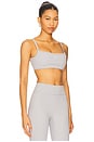 view 2 of 4 The Micro Sports Bra in Heather Grey