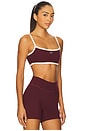 view 2 of 4 The Micro Sports Bra in Black Cherry & Cream