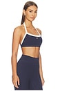 view 2 of 4 BRASSIÈRE DE SPORT THE HALTER in Navy & Cream