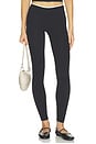 view 1 of 6 The Frame Legging in Black & Cream