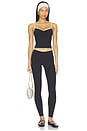 view 5 of 6 The Frame Legging in Black & Cream