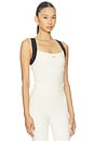 view 2 of 4 The Sculpt Tank Top in Cream & Black