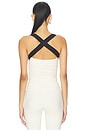 view 3 of 4 The Sculpt Tank Top in Cream & Black