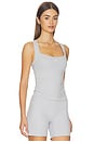 view 2 of 5 Sculpt Tank Top in Heather Grey