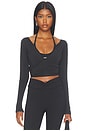 view 1 of 5 The Ballet Wrap Top in Black