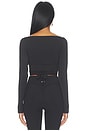 view 5 of 5 The Ballet Wrap Top in Black