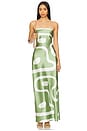 view 1 of 3 Shona Dress in Green Abstract Print