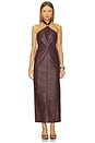 view 1 of 3 VESTIDO HALTER RHEA in Burgundy