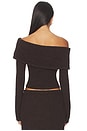 view 3 of 4 Selene Top in Chocolate