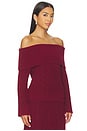 view 2 of 4 TOP STYLE PULL DALIA BARDOT in Burgundy